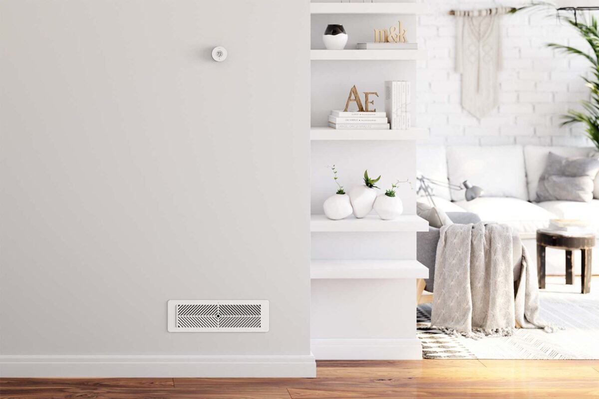 Flair Smart Vent System discreetly installed in a modern home, demonstrating its seamless integration into a living space for personalized climate control.